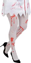 FUNIDELIA Bloederige Zombie Panty's Voor voor vrouwen - Wit