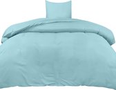 BERKATMARKT - Utopia Bedding Housse de couette 135 x 200 cm avec 1 taie d'oreiller 80 x 80 cm - (Blue Spa) linge de lit pour lit simple avec fermeture éclair - dekbedovertrek en microfibre
