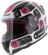 LS2 FF353 Rapid Helm Brick glans zwart roze S