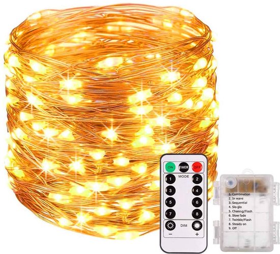 Led Guirlande lumineuse de noël à LED, 20M, fil de cuivre