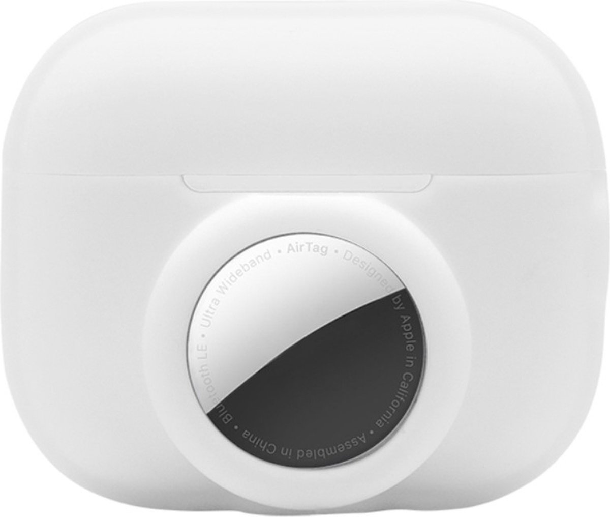 2 in 1 AirPods Pro 2 en Airtag Case - Beschermhoes - AirPods Pro 2 Cover - AirPods pro 2  AirTag Hoesje - Geschikt voor Apple Airpods Pro 2 - wit