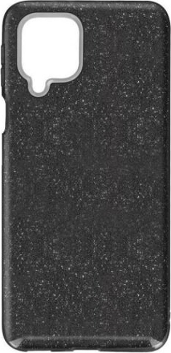 Samsung A42 Siliconen Glitter Hoesje Zwart