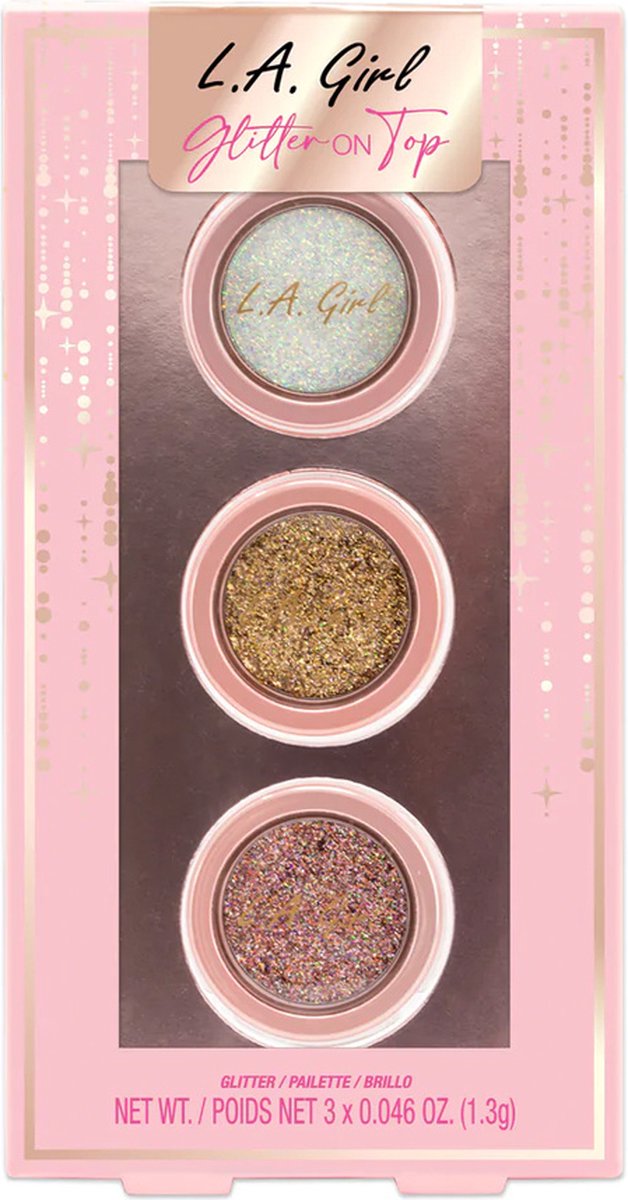 LA Girl - Glitter on Top 3 pc Glitter Topper Set