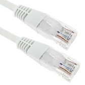 BeMatik - 1 m witte Cat.5e UTP Ethernet-netwerkkabel