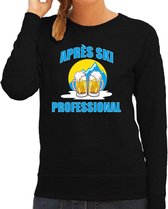 Bellatio Decorations Apres-ski professional sweater / trui Wintersport Apres-ski - dames - zwart XS