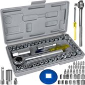 TR Tools - Jeu de 40 clés à douilles en coffret plastique - Douilles métriques + anglaises - Jeu de clés à cliquet / Jeu de douilles - Outils
