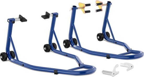 Motorwielstandaard - 2 st. - voor voor- en achterwielen - vorkbevestiging - MSW