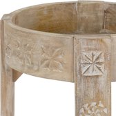 Table d'appoint 45x45x46 cm manguier naturel/blanc WOMO- Design
