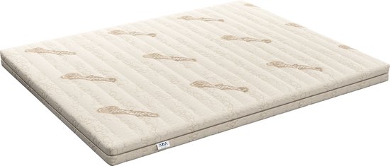 Cashmere Topper 80x200 - 7cm - HR Koudschuim - Afritsbaar en wasbaar hoes - Luxe Topdekmatras