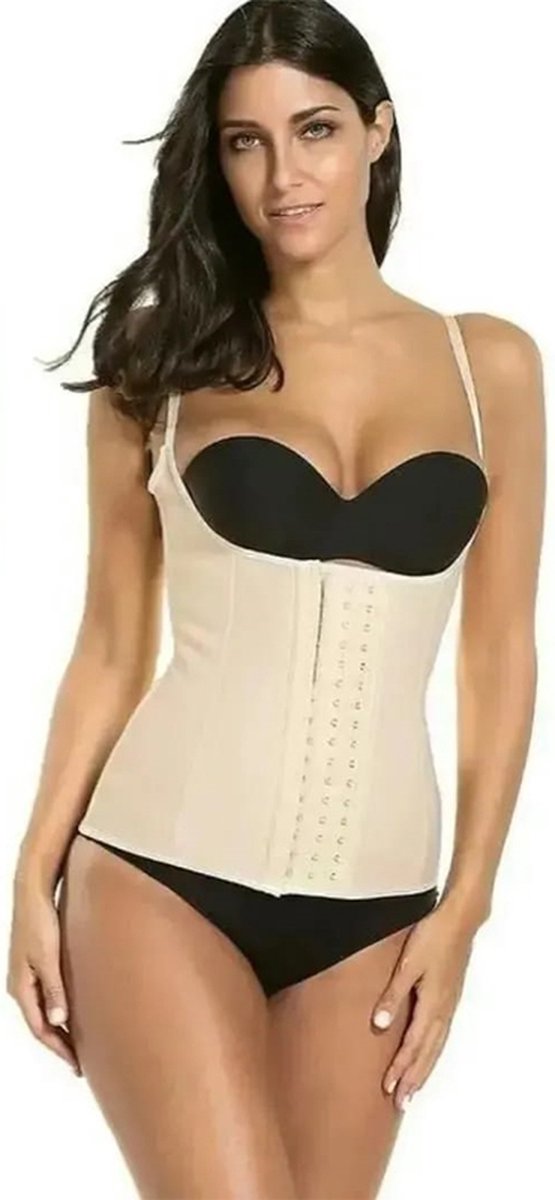 GUOCU Dames buikweg korset taille corsage figuurvormend taillelijfje taillekorset zweet latex glanzend vest body shaper voor shaping en