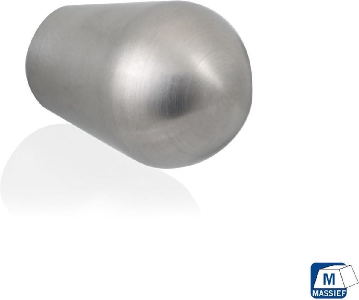 Meubelknop rond 30x42mm RVS
