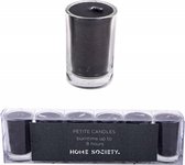 Home Society - Votive Mini Candle - Black - set van 6