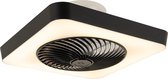 QAZQA climo - Ventilateur de plafond LED moderne à intensité variable avec lampe avec variateur - 1 lumière - L 55 cm - Zwart - Salon | Chambre à coucher | Cuisine