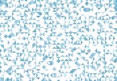 Fotobehang - Vlies Behang - Driehoeken Blauw - Geometrie - 520 x 318 cm