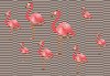 Fotobehang - Vlies Behang - Flamingo's en Strepen - 312 x 219 cm
