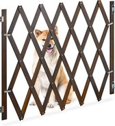 Relaxdays uitschuifbaar hondenhekje - tot 140 cm - honden traphekje - veiligheidshekje
