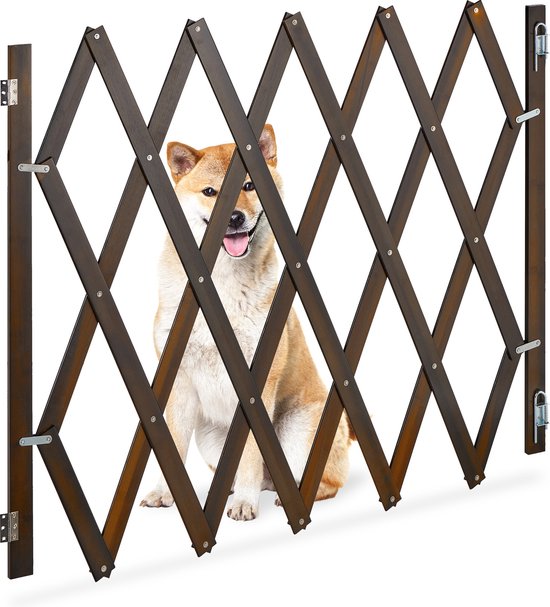 Barrière pour chien extensible Relaxdays - jusqu'à 140 cm - barrière  d'escalier pour