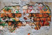 Fotobehang Wall Graffiti Street Art  | XL - 208cm x 146cm | 130g/m2 Vlies