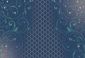 Fotobehang Swirl Pattern Blue Green | XXL - 312cm x 219cm | 130g/m2 Vlies