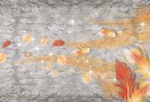 Fotobehang Abstract Feathers Texture | XL - 208cm x 146cm | 130g/m2 Vlies