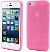 Roze transparant iPhone 5/5S TPU cover