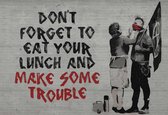 Fotobehang Banksy Graffiti | XL - 208cm x 146cm | 130g/m2 Vlies