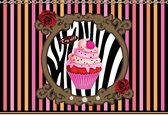 Fotobehang Cupcake Stripes | XXL - 312cm x 219cm | 130g/m2 Vlies
