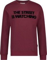 Purewhite -  Heren Slim Fit    Sweater  - Rood - Maat XXL