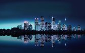 Fotobehang City Skyline | DEUR - 211cm x 90cm | 130g/m2 Vlies