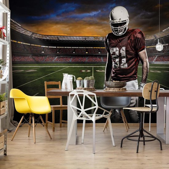 Papier peint Stade de football américain | XXL - 312 cm x 219 cm | Polaire 130g / m2