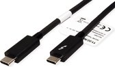 ROLINE Thunderbolt™ 3 kabel, 20G, 5A, M/M, zwart, 2 m
