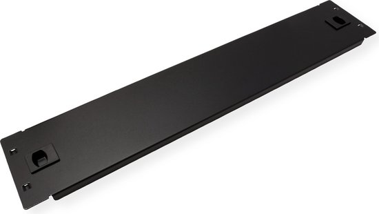 ROLINE 19" Plaque aveugle encliquetable, 2 U, RAL 9005 noir