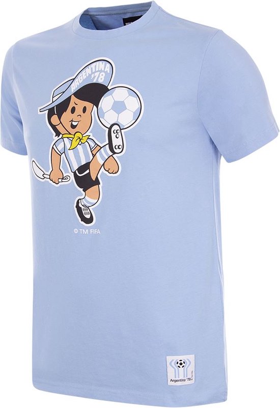 COPA - Argentinië 1978 World Cup Gauchito Mascot T-Shirt - L - Blauw