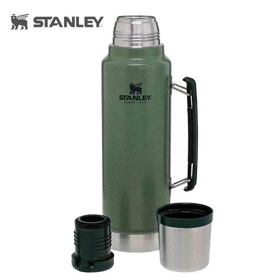 Abnormaal ego spoor Stanley Classic Vacuum Bottle Thermosfles - 1.0 L - RVS - Hammertone Green  | bol.com