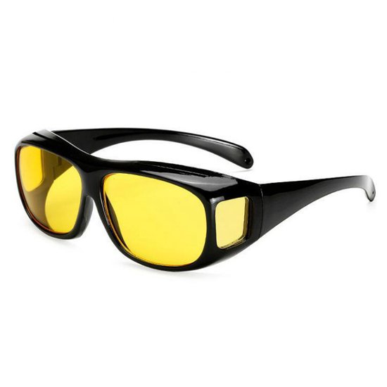 Nachtbril Geschikt Voor Het Rijden In Het Donker - UV 400 - Outdoor - Geporaliseerde Glazen - Bescherming Voor De Ogen - Lichtgewicht - Nacht Bril Voor Auto Of Motor - Autobril - Inclusief Opbergzakje - Gele Lenzen