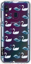 Casetastic Samsung Galaxy A40 (2019) Hoesje - Softcover Hoesje met Design - Swan Party Print