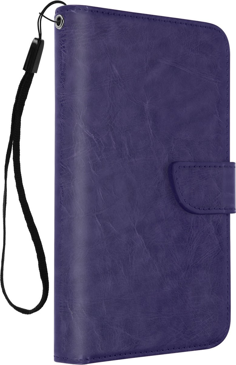 Avizar Foliohoes Universeel kaartvak voor 5,5 smartphone, Paars