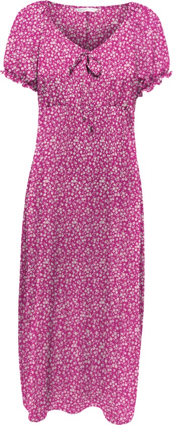 ONLNOVA LIFE VIS AMY Langarmkleid – V-Ausschnitt, Elastische Bündchen, Alltag & Business