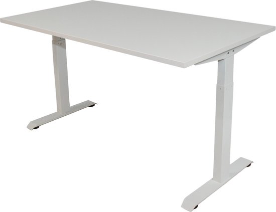 Office Hero® Cosmic - In hoogte verstelbaar bureau wit frame - Game bureau - Computertafel - Werktafel - 160x80 - Wit