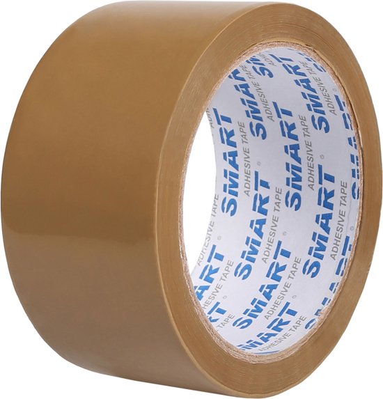Papieren Plakband 50mmx25mtr, bruin kruislings versterkt