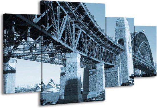 Peinture | Villes de peinture sur toile | Bleu | 160x90cm 4 Liège | Tirage photo sur toile