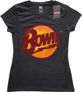 David Bowie - Diamond Dogs Logo Dames T-shirt - L - Zwart