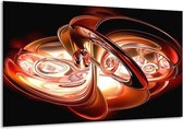 Peinture sur verre Abstrait | Blanc, marron, noir | 120x70cm 1Hatch | Tirage photo sur verre |  F000227