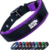 Black Rhino - Le Collar de chien Comfort en néoprène super doux pour toutes les races de chiens - Heavy Duty et réfléchissant (Klein, violet/ Zwart)