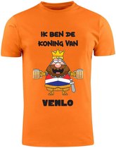Ik ben de Koning van Venlo Oranje Heren T-Shirt | Koningsdag | Shirt