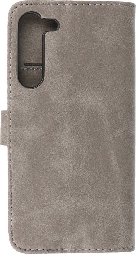 Samsung Galaxy S23 Case Book Case Wallet Phone Case - Grijs