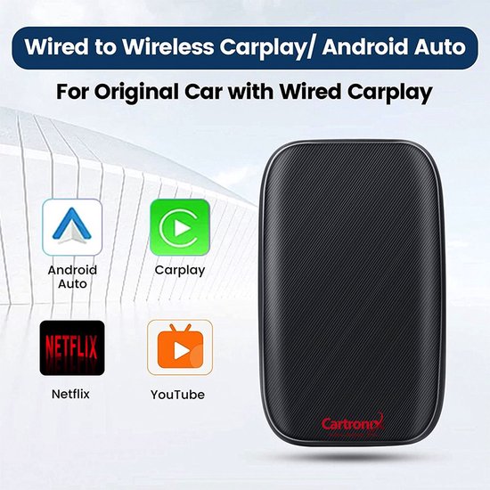 Adaptateur vidéo sans fil Apple Carplay Android Auto (Netflix et