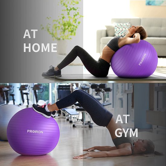 Swiss Ball 150kg 65cm avec pompe pour Pilates et Yoga à la maison!