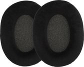 kwmobile 2x fluwelen oorkussens geschikt voor Sennheiser GAME ONE /GAME ZERO / HD380PRO / PXC450 / PXC350 / PC350 / PC360 koptelefoons - Kussens voor over-ear-koptelefoon in zwart