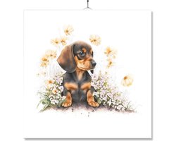 Tegel Met Opdruk | Verjaardag kado | Cadeau | Honden | Teckel
